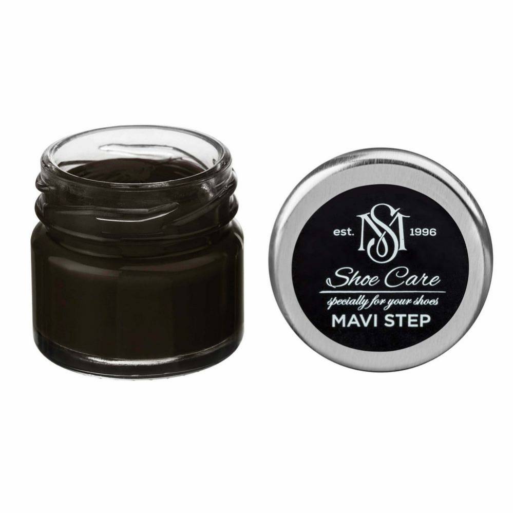 MAVI STEP Creme de Beaute Wax-Based Leather Shoe Cream 105 Dark Olive Brown 0.85 fl oz