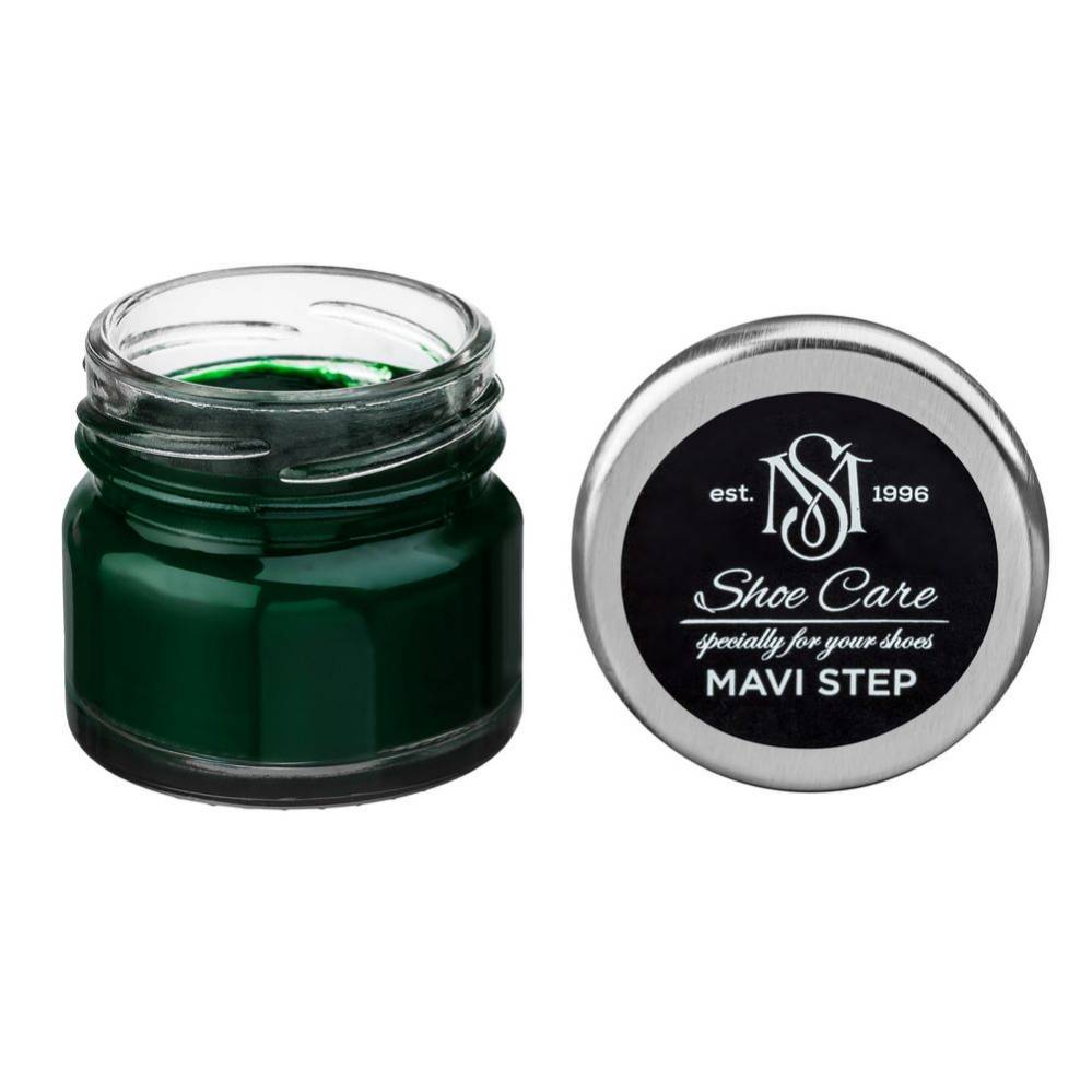 MAVI STEP Creme de Beaute Wax-Based Leather Shoe Cream 113 Green 0.85 fl oz