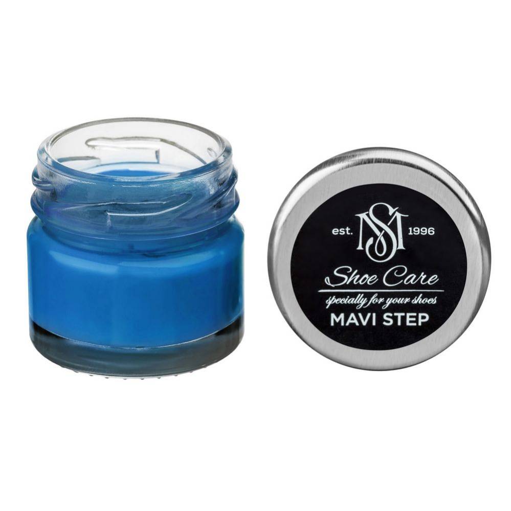 MAVI STEP Creme de Beaute Wax-Based Leather Shoe Cream 122 Sky Blue 0.85 fl oz