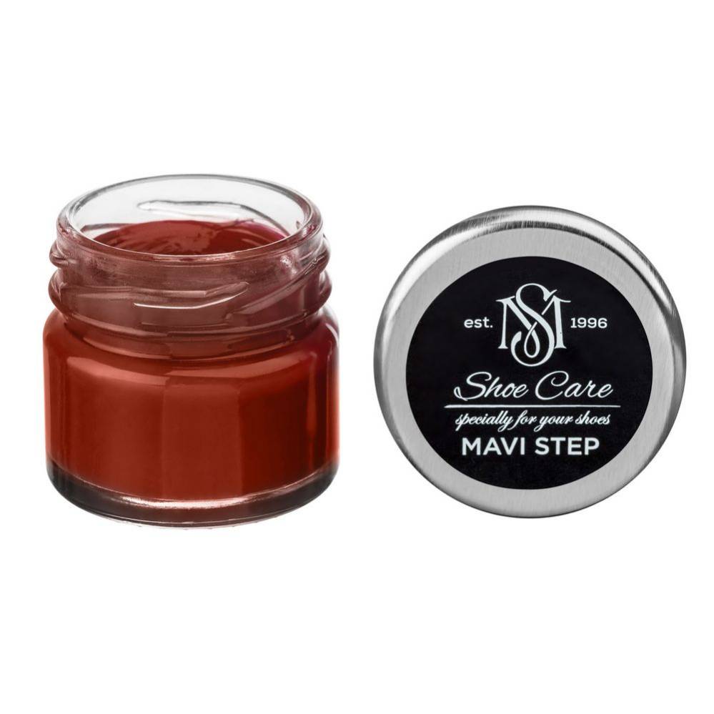 MAVI STEP Creme de Beaute Wax-Based Leather Shoe Cream 129 Rich Brown 0.85 fl oz