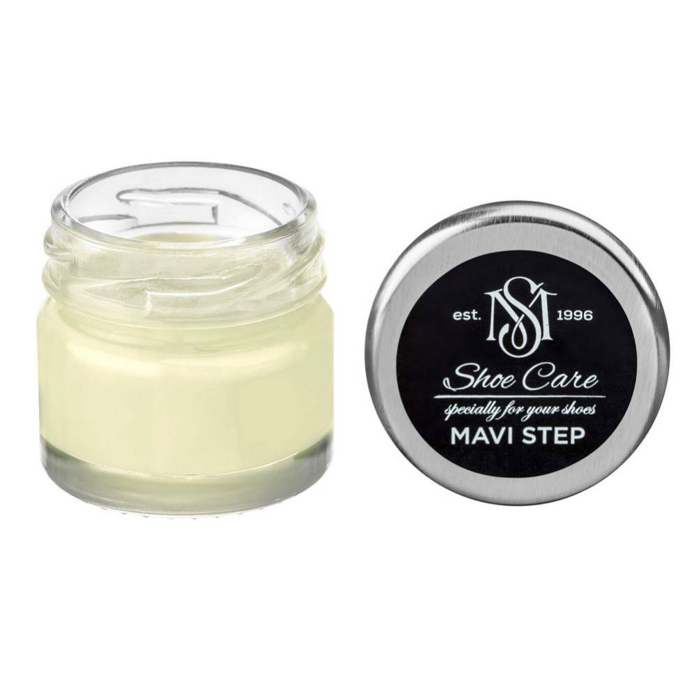 MAVI STEP Creme de Beaute Wax-Based Leather Shoe Cream 136 Dull Eggshell 0.85 fl oz
