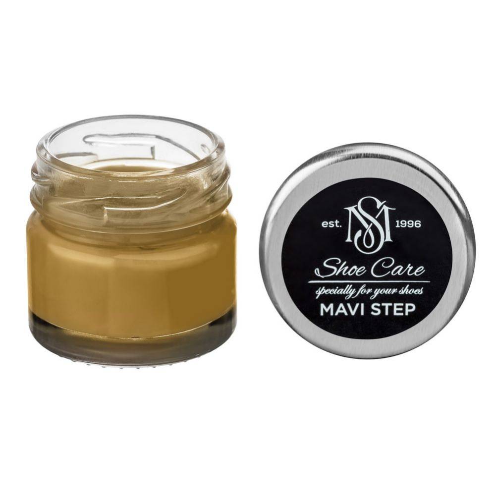 MAVI STEP Creme de Beaute Wax-Based Leather Shoe Cream 138 Pastel Grey Brown 0.85 fl oz