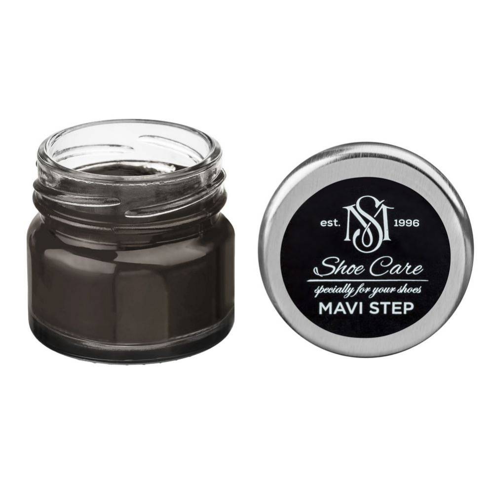 MAVI STEP Creme de Beaute Wax-Based Leather Shoe Cream 141 Wet Asphalt 0.85 fl oz