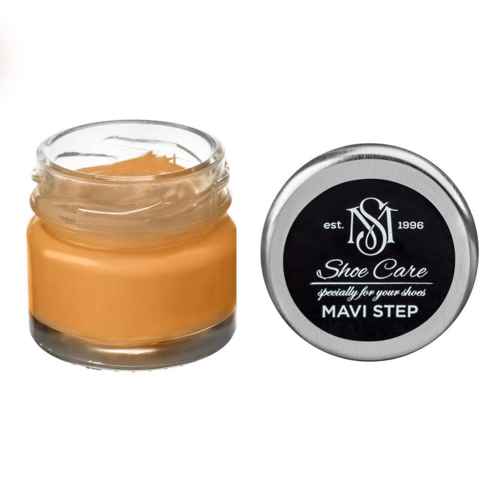 MAVI STEP Creme de Beaute Wax-Based Leather Shoe Cream 151 Moderate Yellow 0.85 fl oz