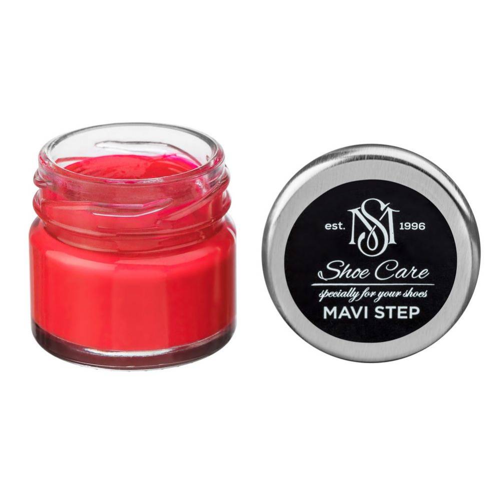 MAVI STEP Creme de Beaute Wax-Based Leather Shoe Cream 162 Bright Red 0.85 fl oz