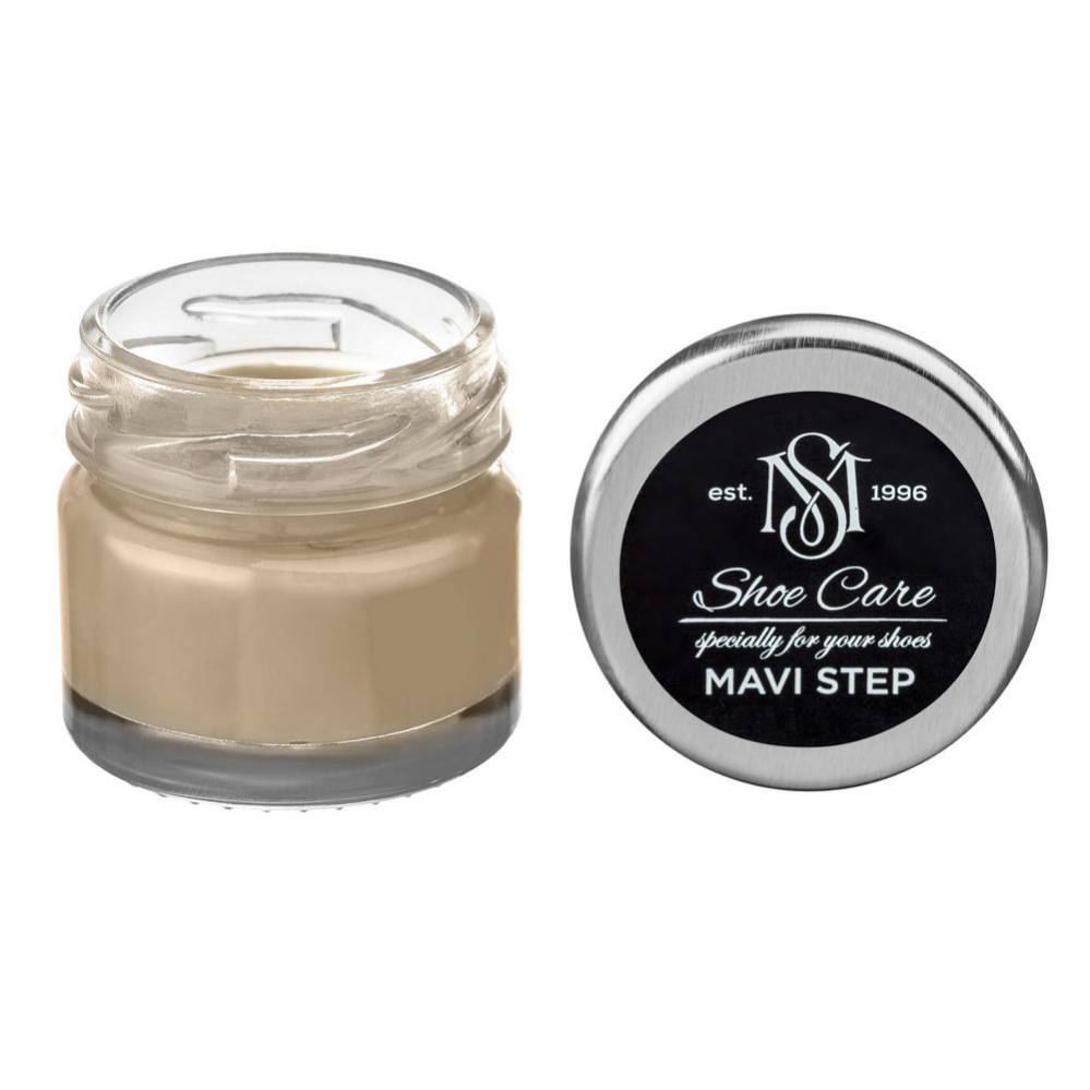 MAVI STEP Creme de Beaute Wax-Based Leather Shoe Cream 167 Pale Dark Beige 0.85 fl oz