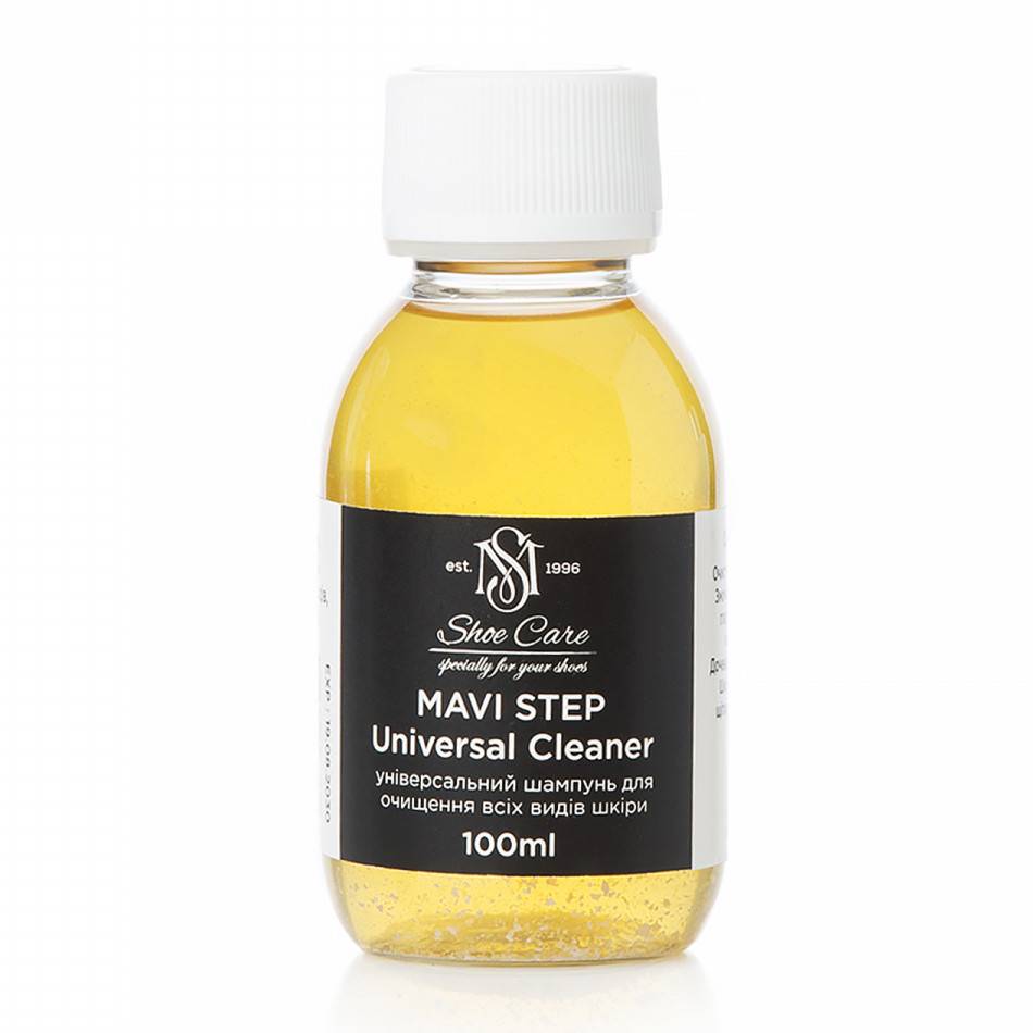 Champú para Zapatos MAVI STEP Universal Cleaner - 100 ml | MAVI STEP USA Універсальний шампунь для чищення взуття та шкіри MAVI STEP Universal Cleaner, 100 мл