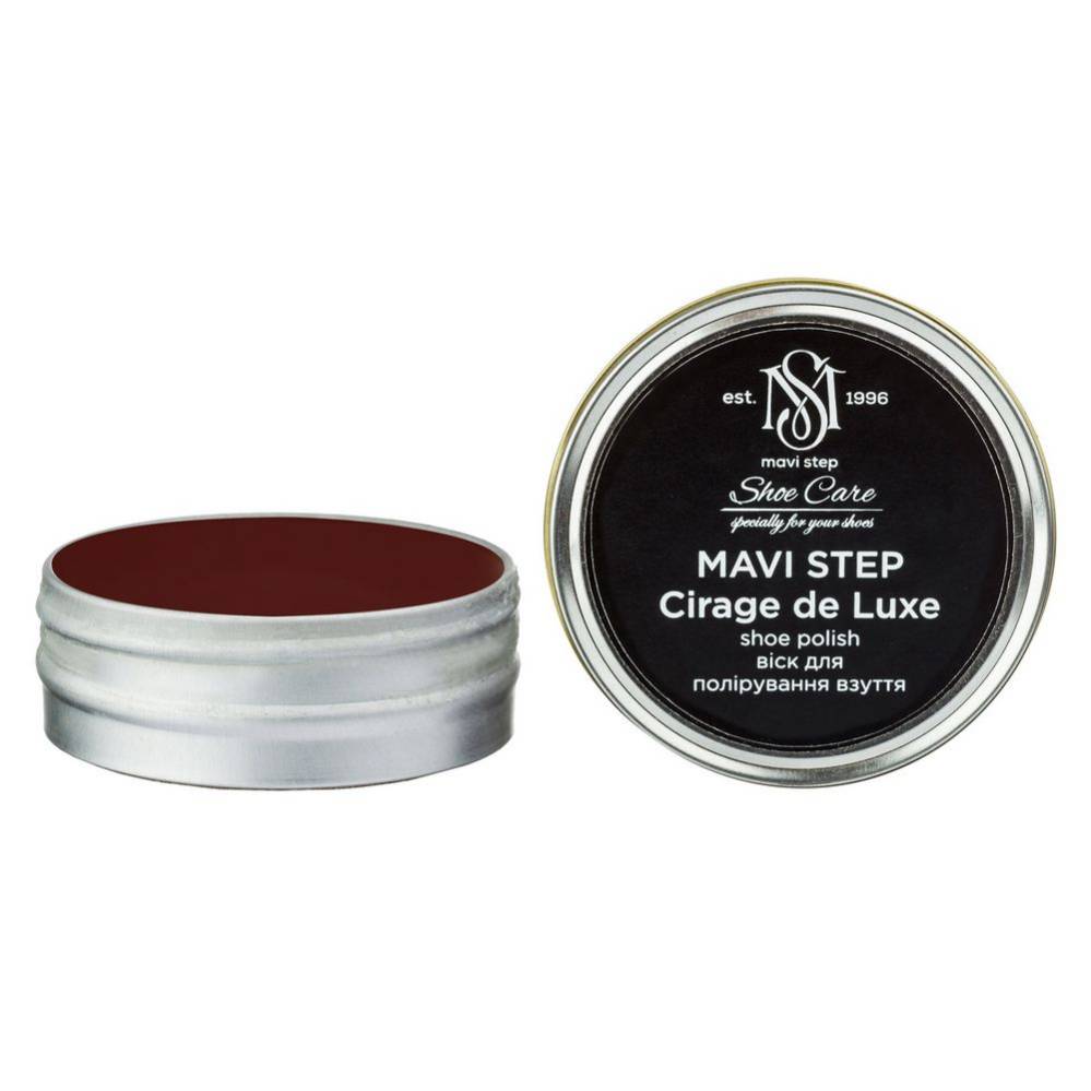 MAVI STEP Cirage de Luxe Leather Shoe Polish 0.85 fl oz 346 Deep Red Brown
