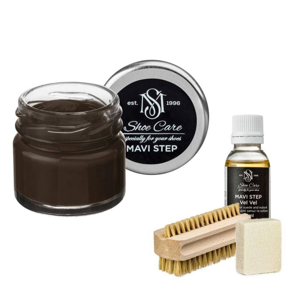 MAVI STEP Aurora Suede and Nubuck Shoe Care Kit 106 Dark Red Brown