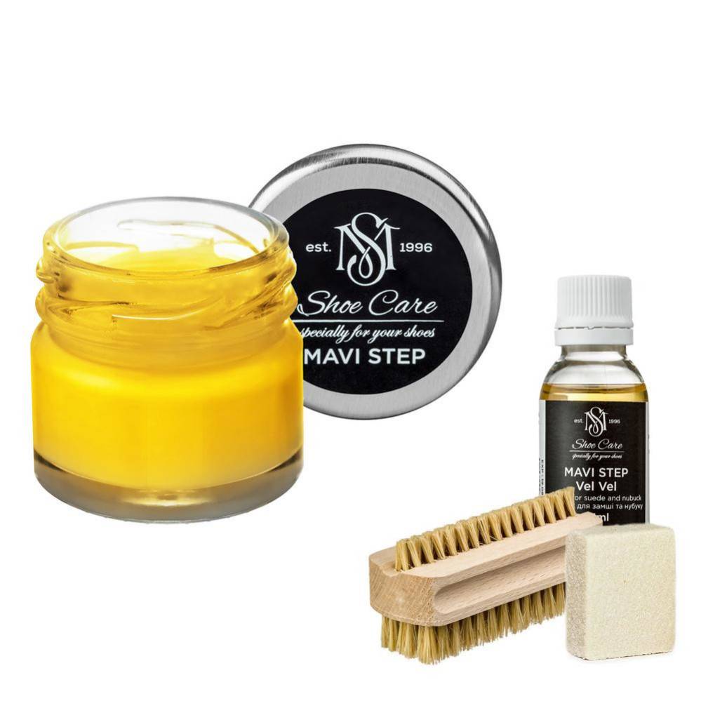MAVI STEP Aurora Suede and Nubuck Shoe Care Kit 107 Bright Yellow