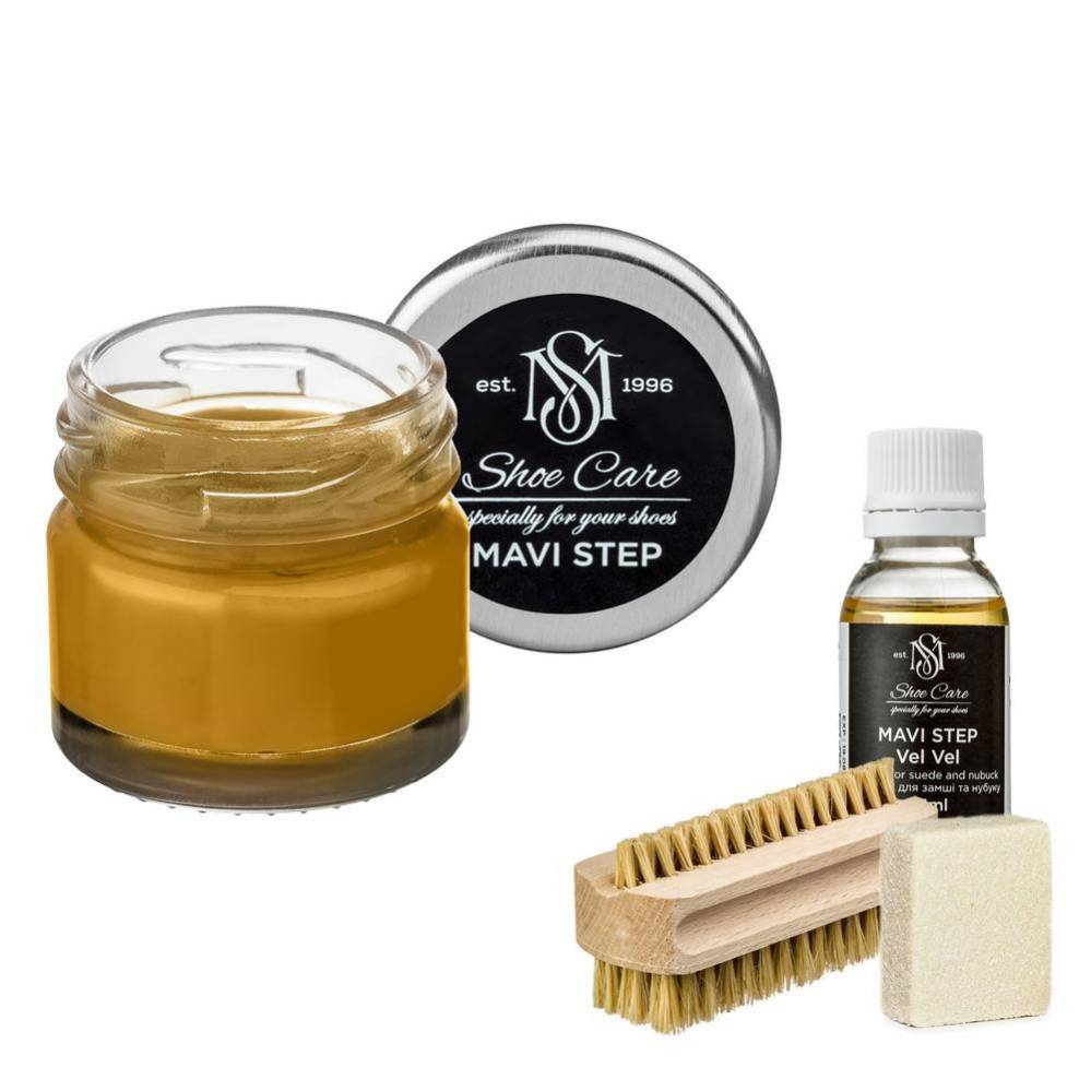 MAVI STEP Aurora Suede and Nubuck Shoe Care Kit 108 Bright Ochre