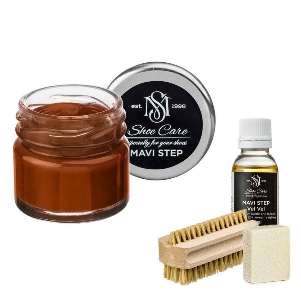MAVI STEP Aurora Suede and Nubuck Shoe Care Kit 109 Sandy Grey Brown