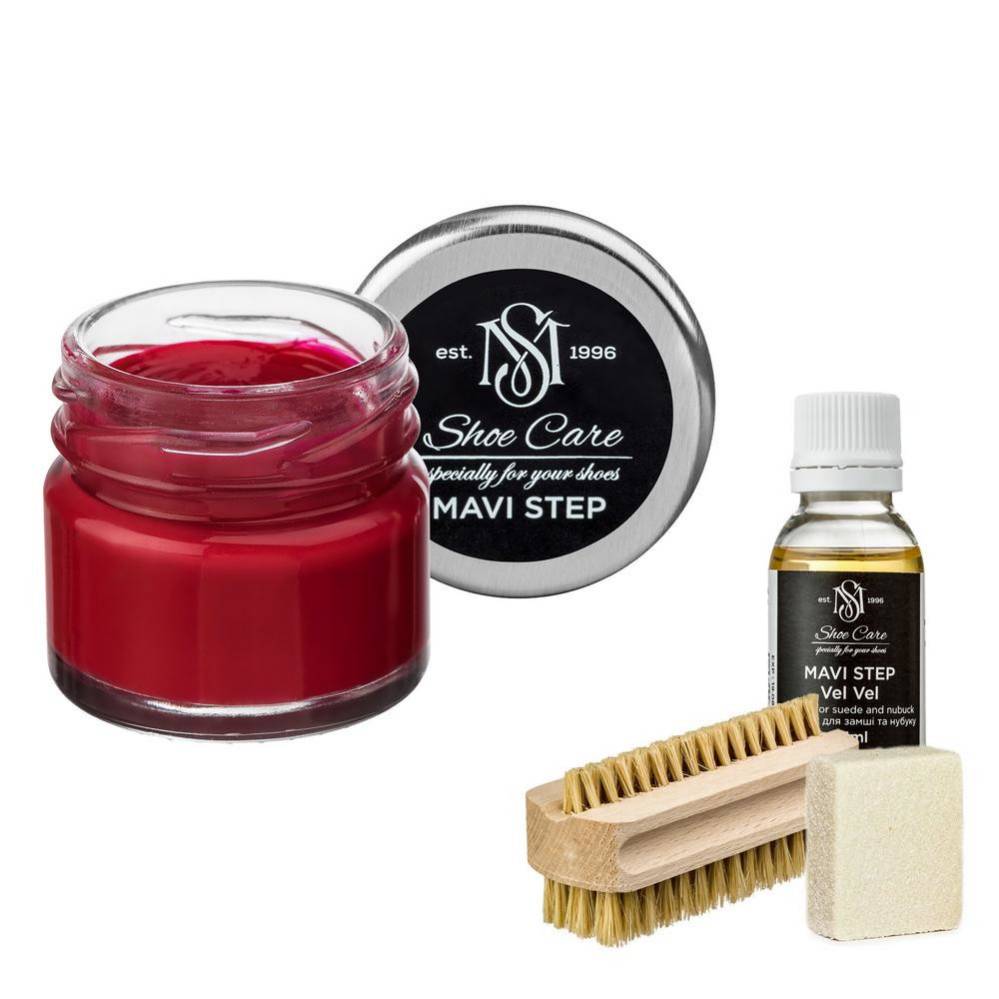 MAVI STEP Aurora Suede and Nubuck Shoe Care Kit 112 Red