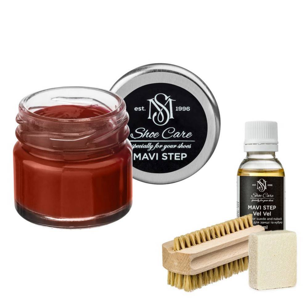 MAVI STEP Aurora Suede and Nubuck Shoe Care Kit 129 Rich Brown