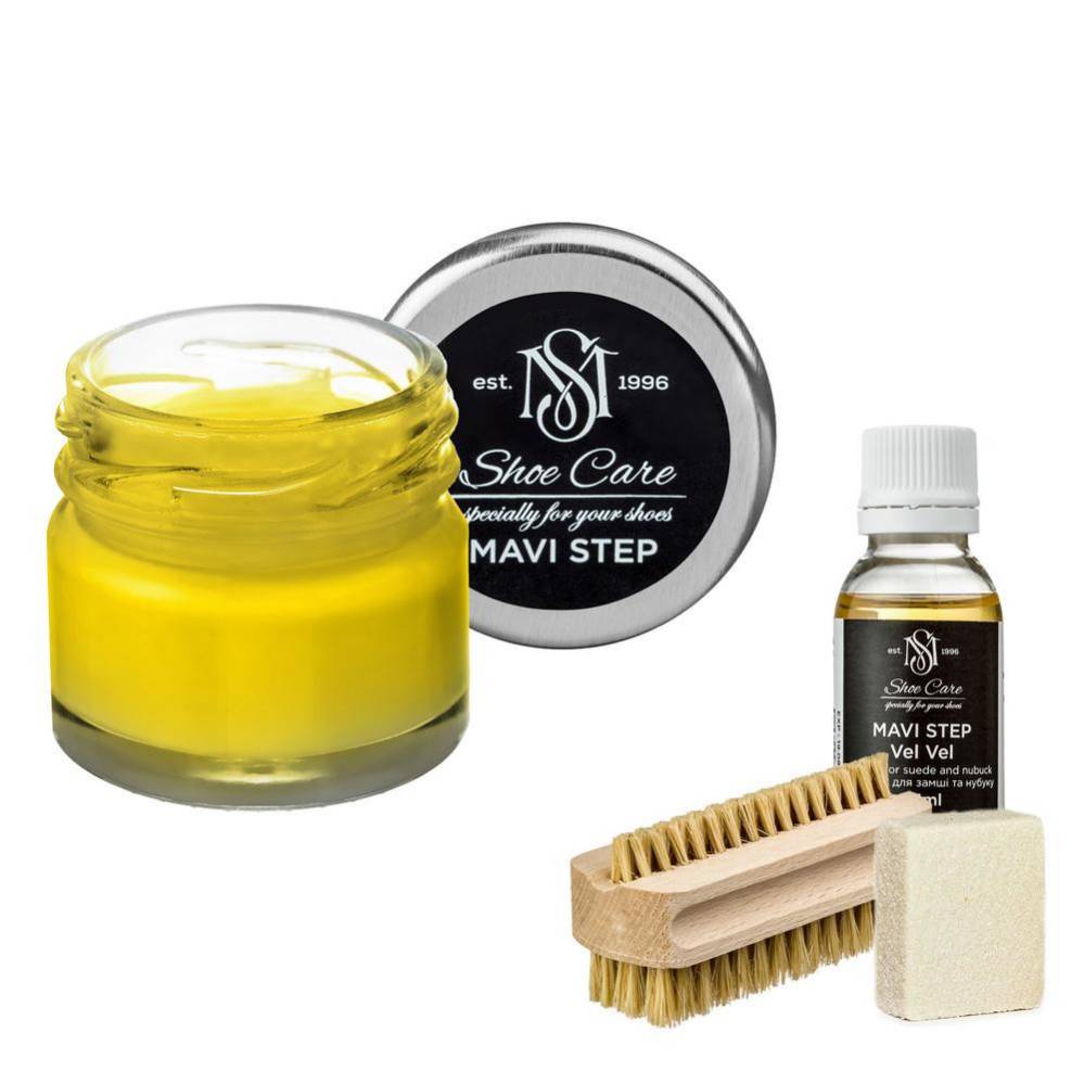 MAVI STEP Aurora Suede and Nubuck Shoe Care Kit 131 Lemon