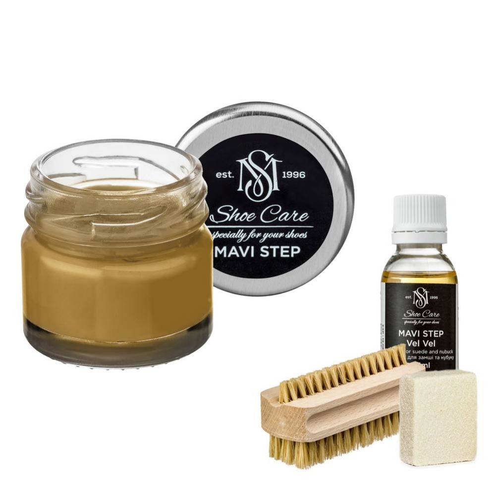 MAVI STEP Aurora Suede and Nubuck Shoe Care Kit 138 Pastel Grey Brown