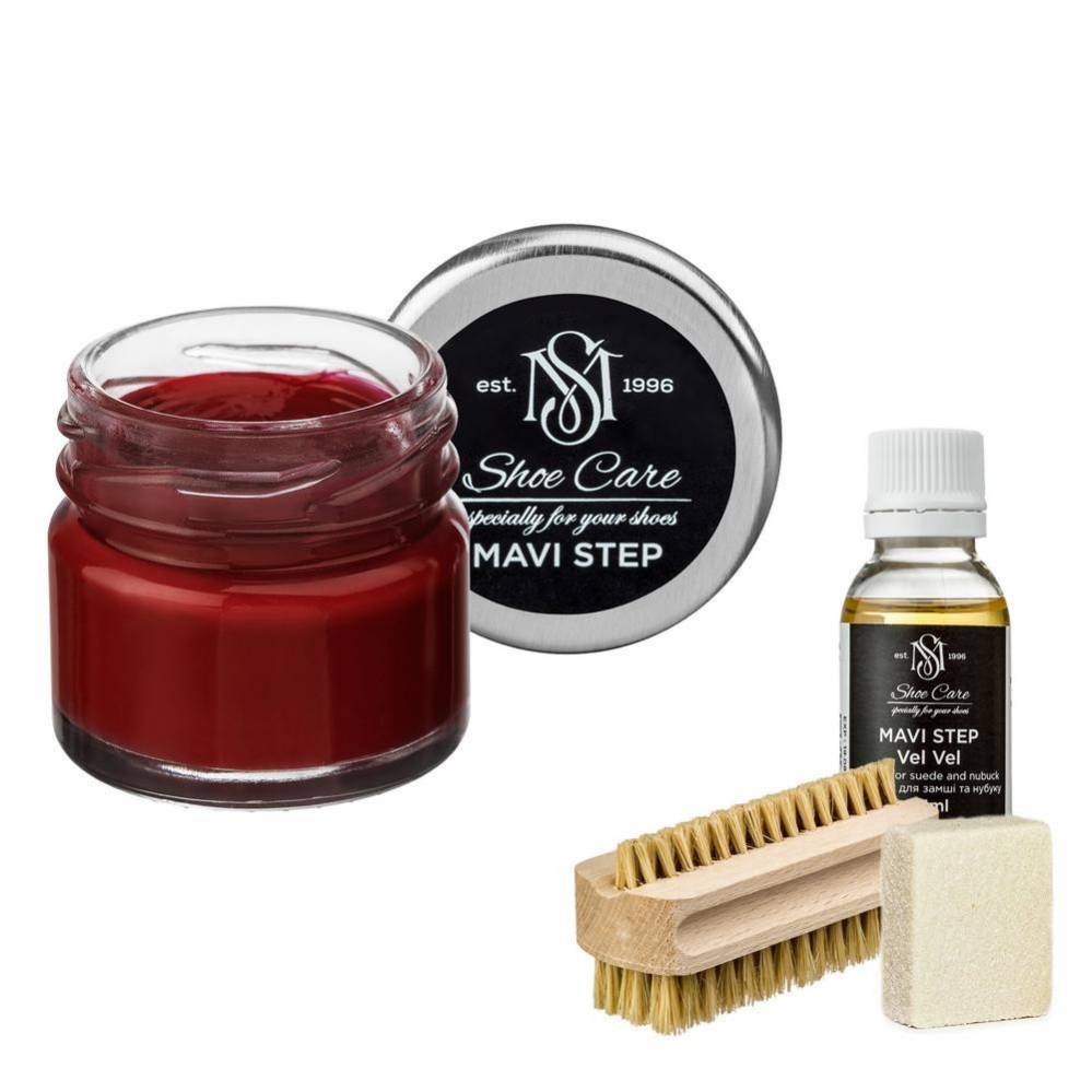 MAVI STEP Aurora Suede and Nubuck Shoe Care Kit 156 Cherry
