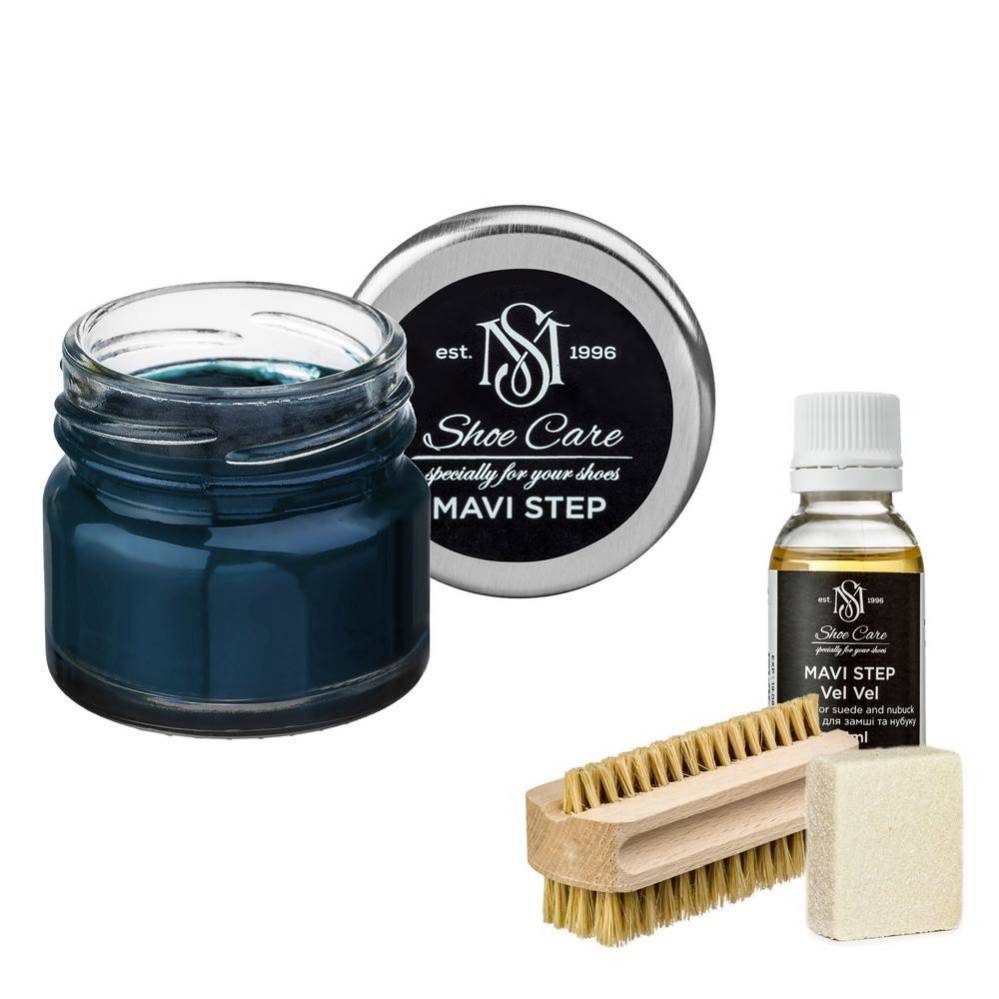 MAVI STEP Aurora Suede and Nubuck Shoe Care Kit 158 Dark Grey Blue