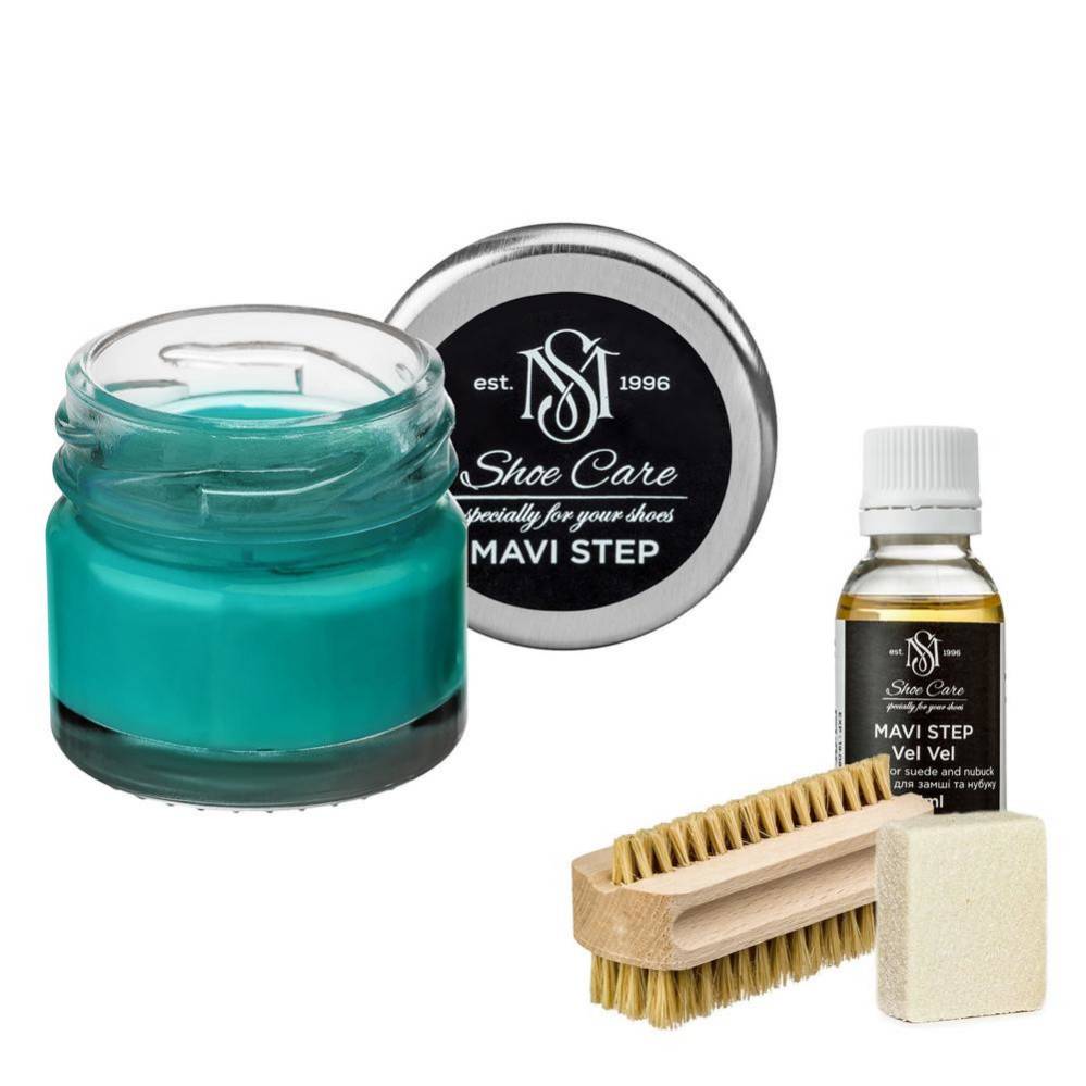 MAVI STEP Aurora Suede and Nubuck Shoe Care Kit 165 Bright Turquoise