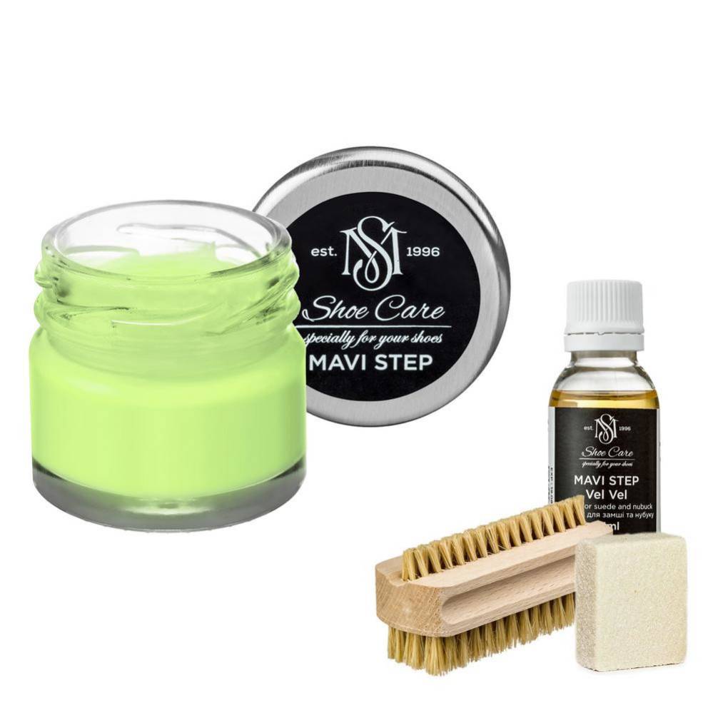 MAVI STEP Aurora Suede and Nubuck Shoe Care Kit 173 Pale Green