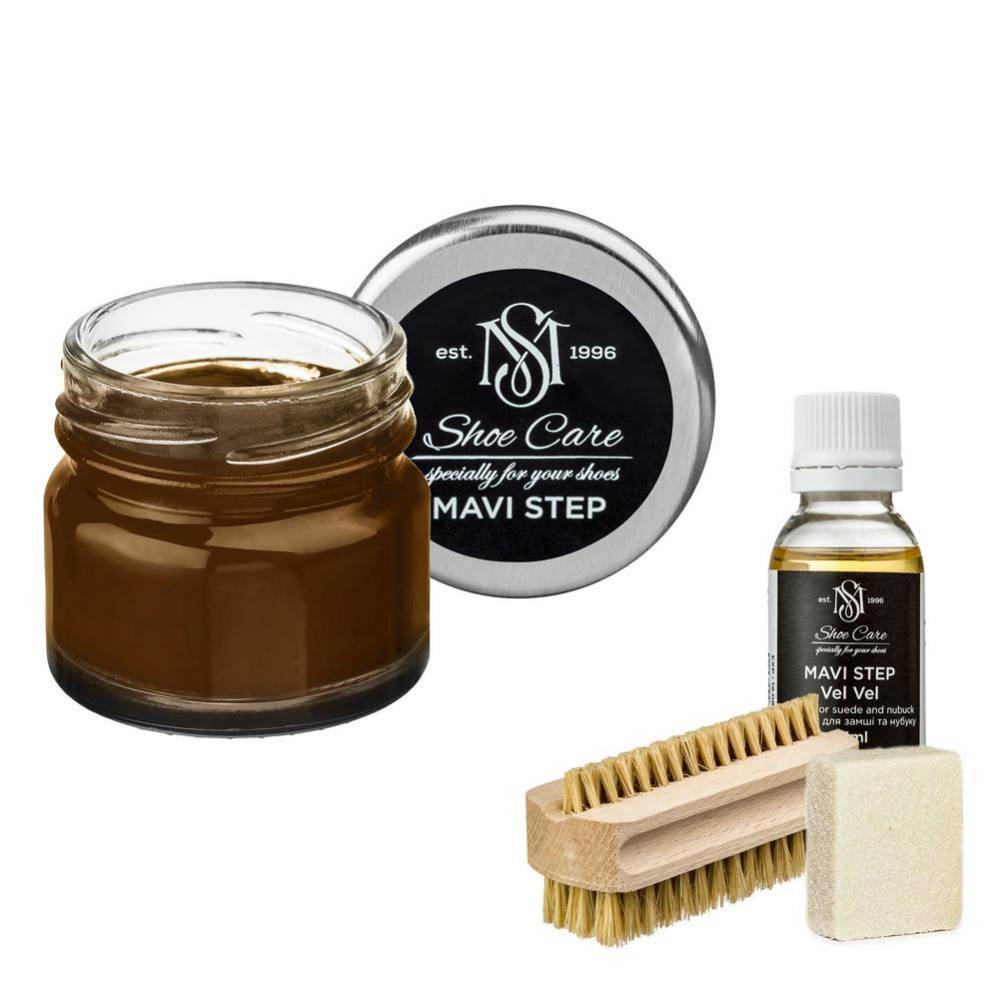 MAVI STEP Aurora Suede and Nubuck Shoe Care Kit 179 Brown Red